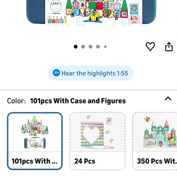 100-Piece Colorful Magnetic Building Set - Picture 8 of 9